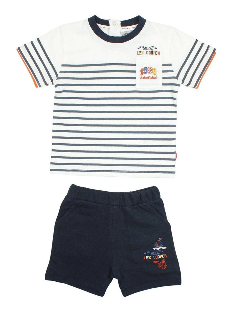Lee Cooper - Ensemble T-shirt et Short bébé Lee Cooper Bleu marine - Kiabi