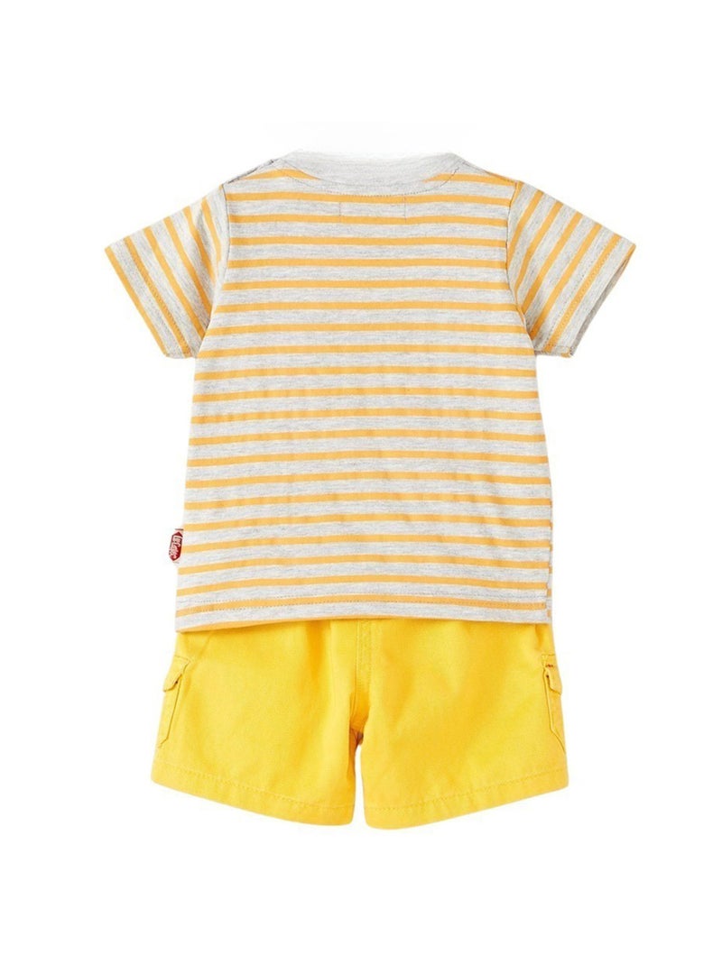 Lee Cooper - Ensemble T-shirt et Short  bébé Lee Cooper Jaune - Kiabi