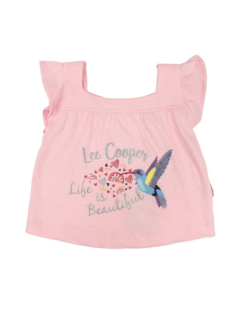 Lee Cooper - Ensemble T-shirt et Short bébé Lee Cooper Rose - Kiabi