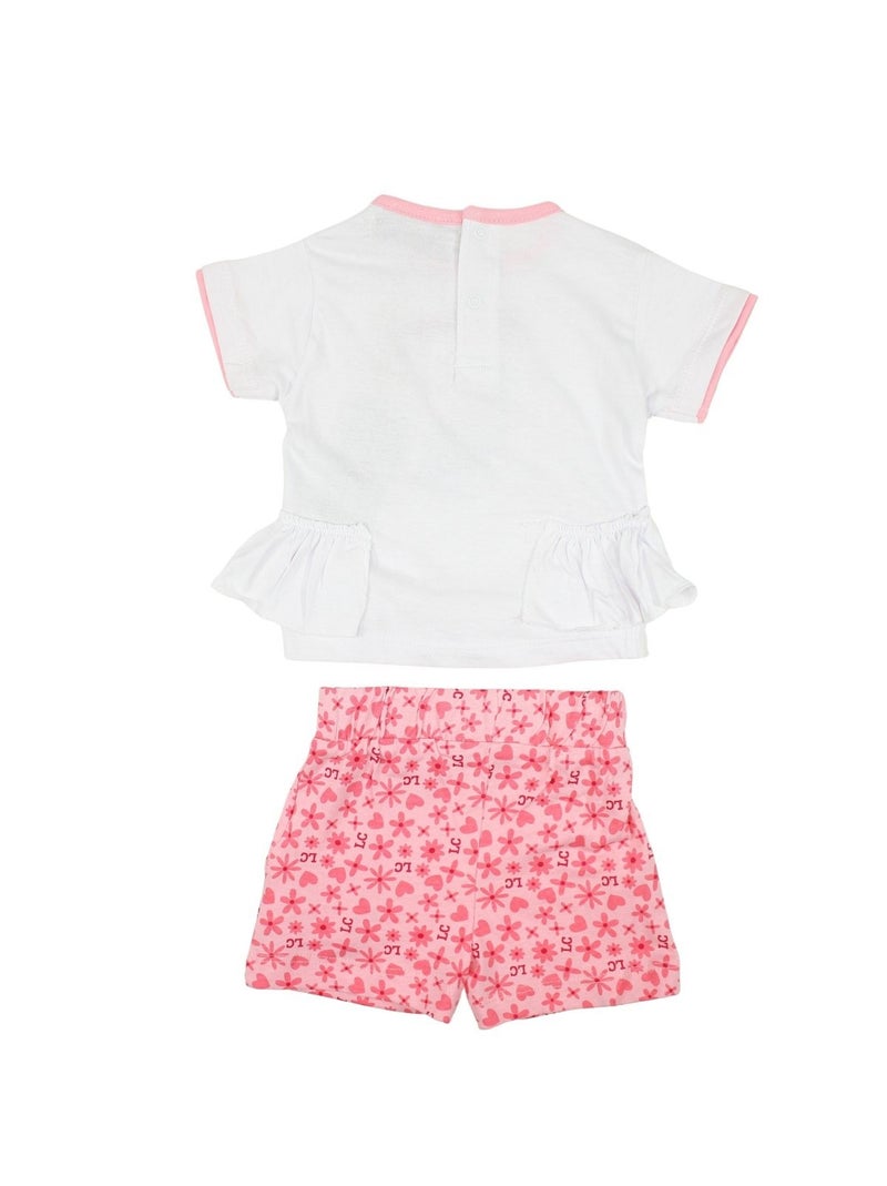 Lee Cooper - Ensemble T-shirt et Short bébé Lee Cooper Rose - Kiabi