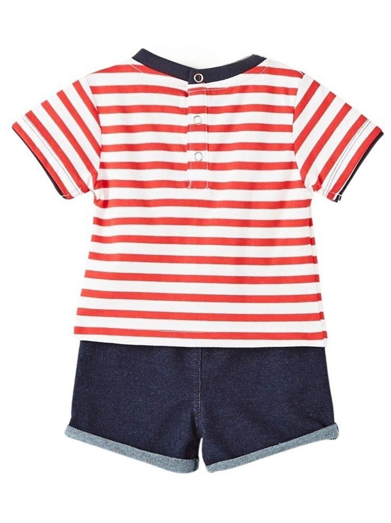 Lee Cooper - Ensemble T-shirt et Short  bébé Lee Cooper Rouge - Kiabi