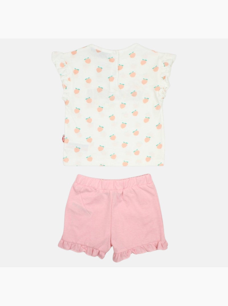 Lee Cooper - Ensemble T-shirt et Short bébé Rose - Kiabi