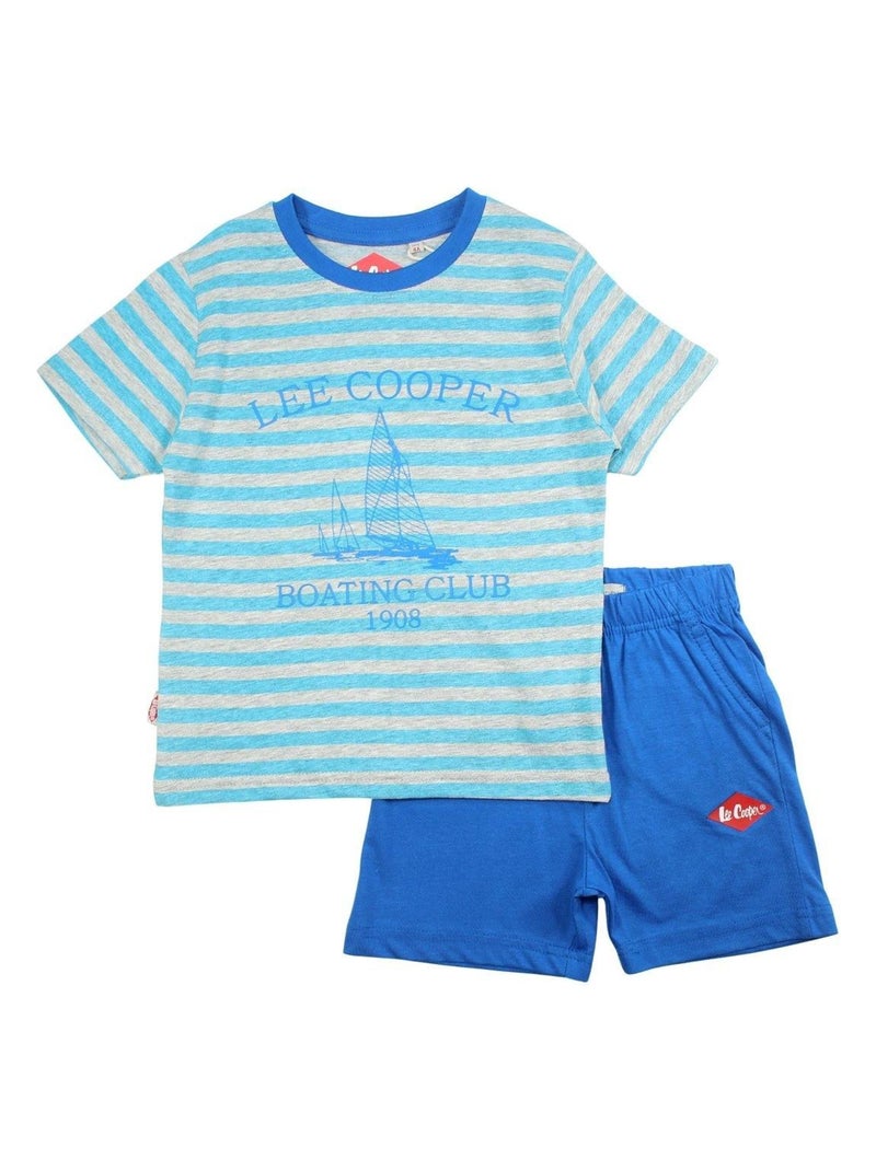 Lee Cooper - Ensemble T-shirt et Short Lee Cooper Bleu - Kiabi