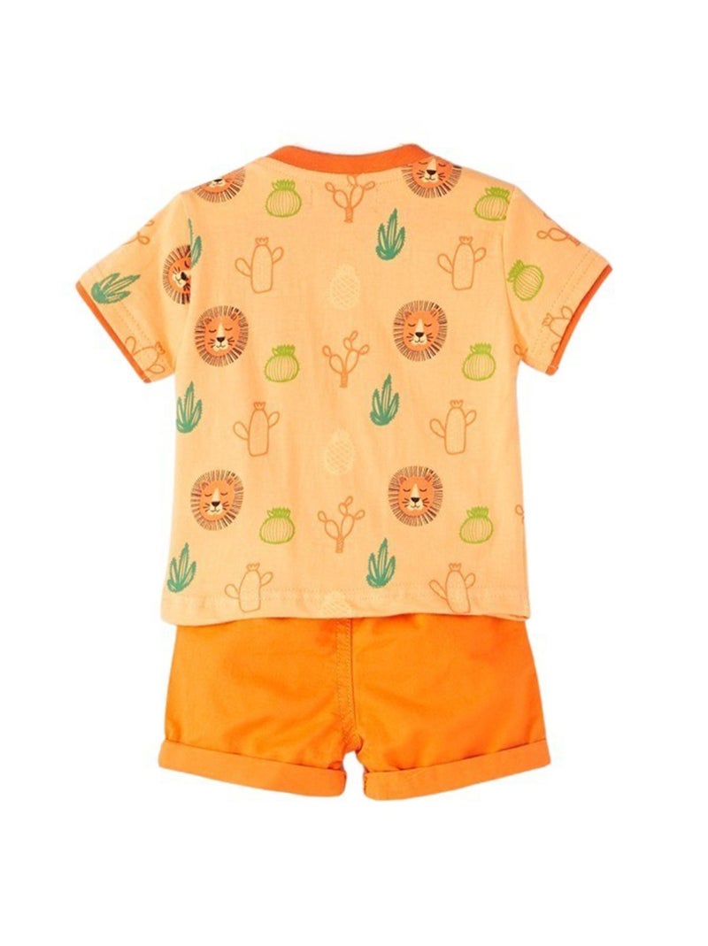Lee Cooper - Ensemble T-shirt et Short Lee Cooper du 3 au 24 mois Orange - Kiabi