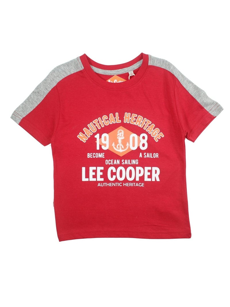 Lee Cooper - Ensemble T-shirt et Short Lee Cooper Rouge - Kiabi