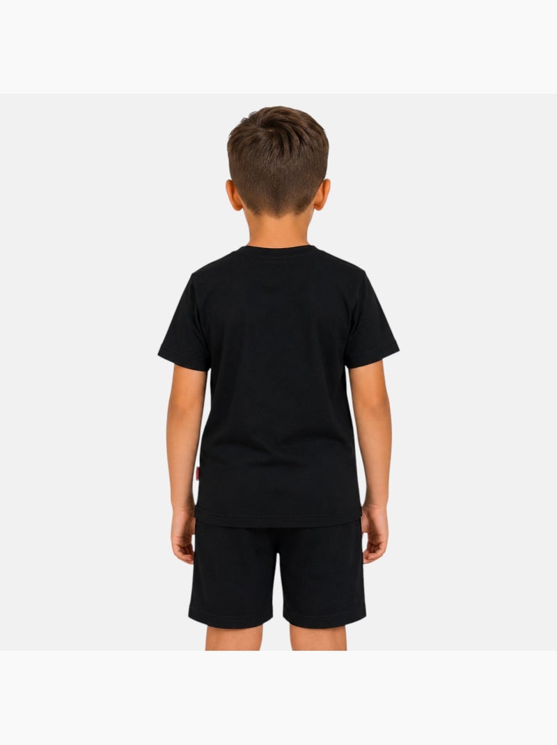 Lee cooper - ensemble t-shirt imprimé et short Noir - Kiabi