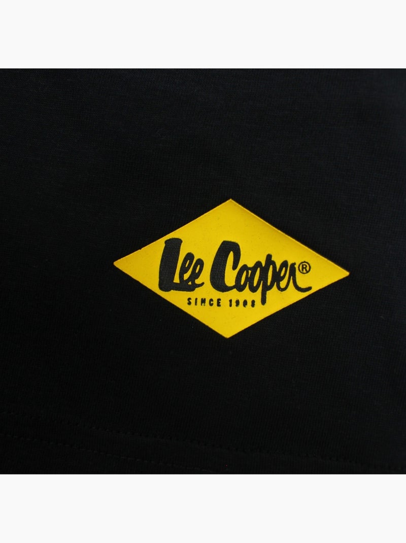 Lee cooper - ensemble t-shirt imprimé et short Noir - Kiabi