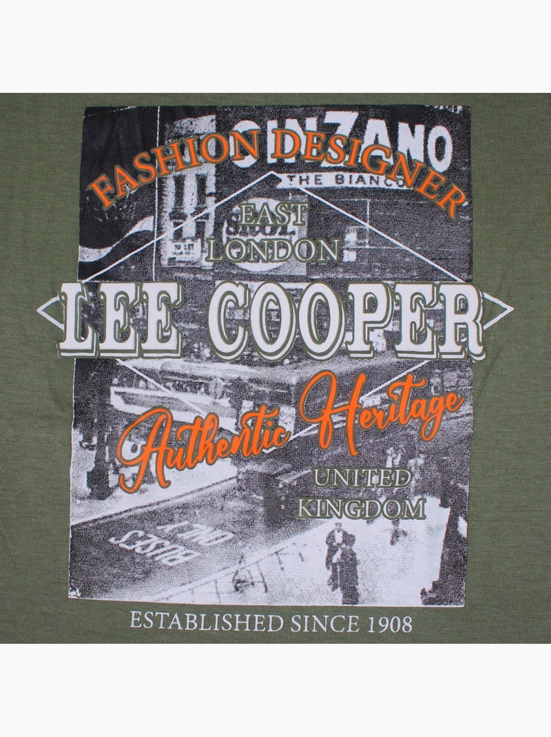 Lee cooper - ensemble t-shirt imprimé et short Vert - Kiabi