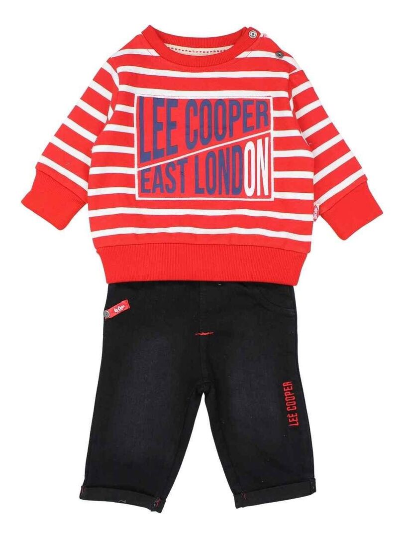 Lee Cooper - Ensemble ​​T-shirt jeans bébé garçon Imprimé Logo Rouge - Kiabi