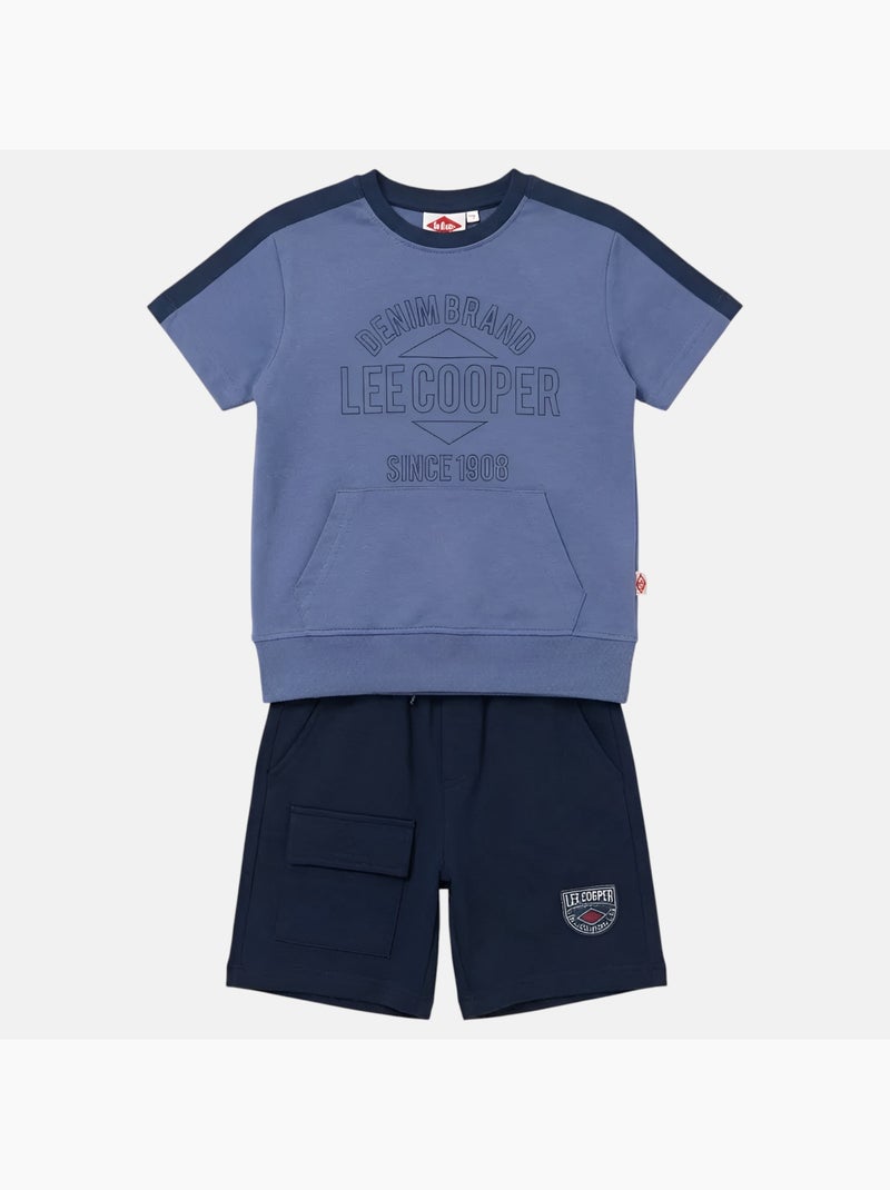 Lee Cooper - Ensemble t-shirt manches courtes et short garçon Bleu - Kiabi