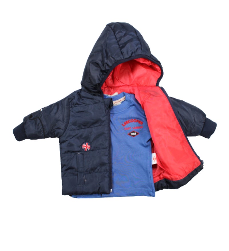 Lee Cooper - Ensemble T-shirt manches longues avec manteau et Pantalon  bébé Bleu marine - Kiabi