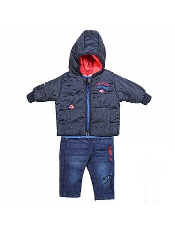 Lee Cooper - Ensemble T-shirt manches longues avec manteau et Pantalon bébé Lee Cooper