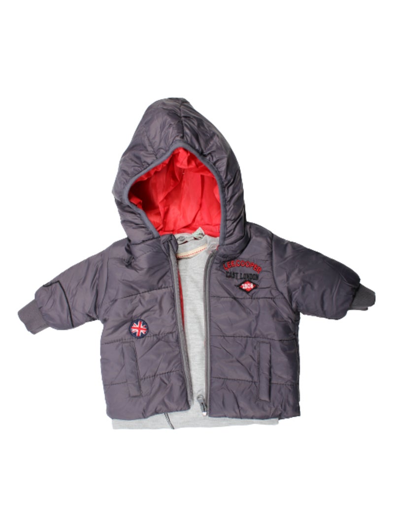 Lee Cooper - Ensemble T-shirt manches longues avec manteau et Pantalon  bébé Lee Cooper Gris - Kiabi