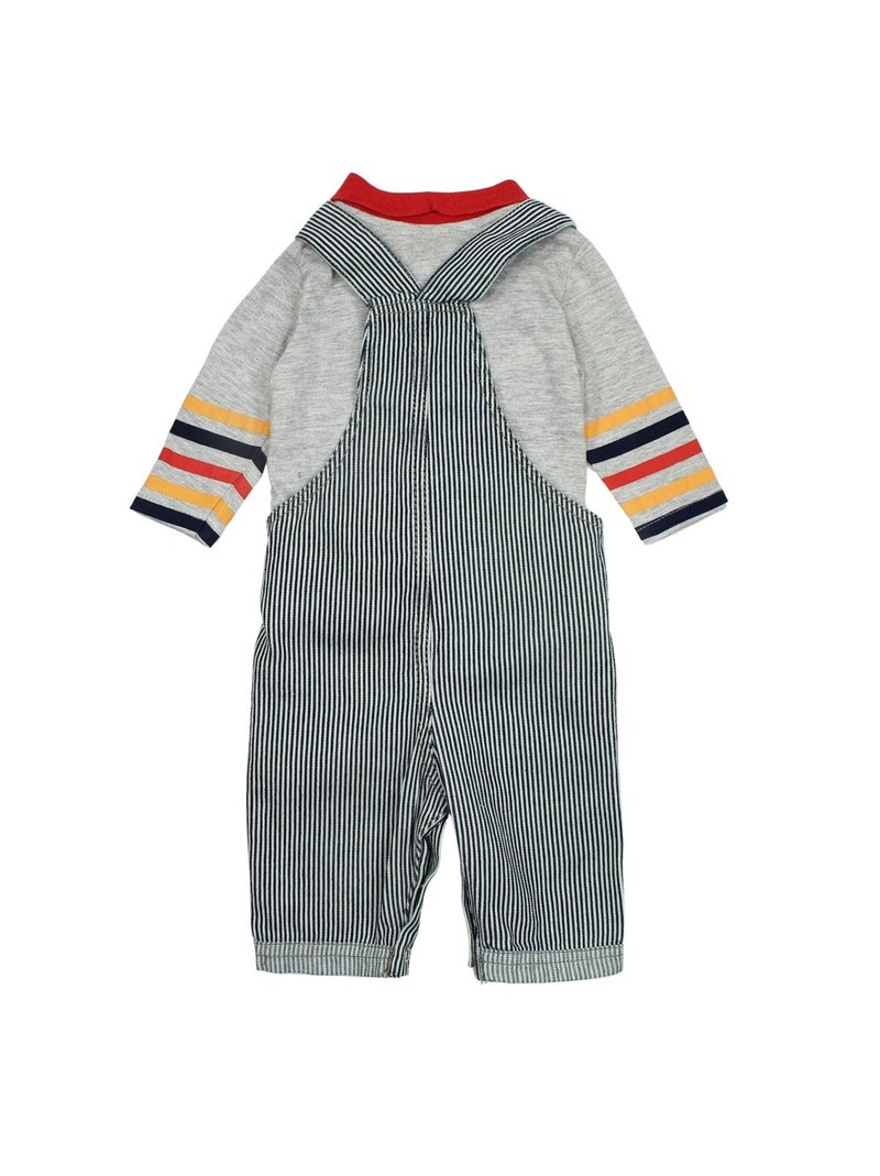 Lee Cooper - Ensemble T-shirt manches longues et Salopette  bébé Lee Cooper Gris - Kiabi
