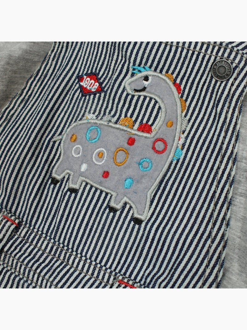 Lee Cooper - Ensemble T-shirt manches longues et Salopette  bébé Lee Cooper Gris - Kiabi