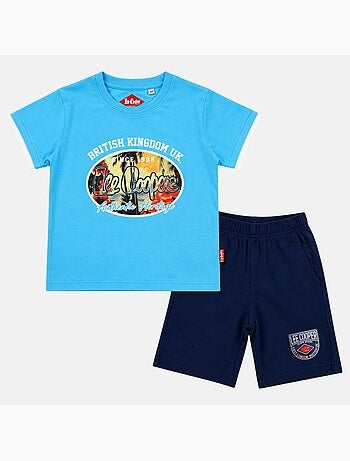Lee Cooper - Ensemble t-shirt motif et short Garçon