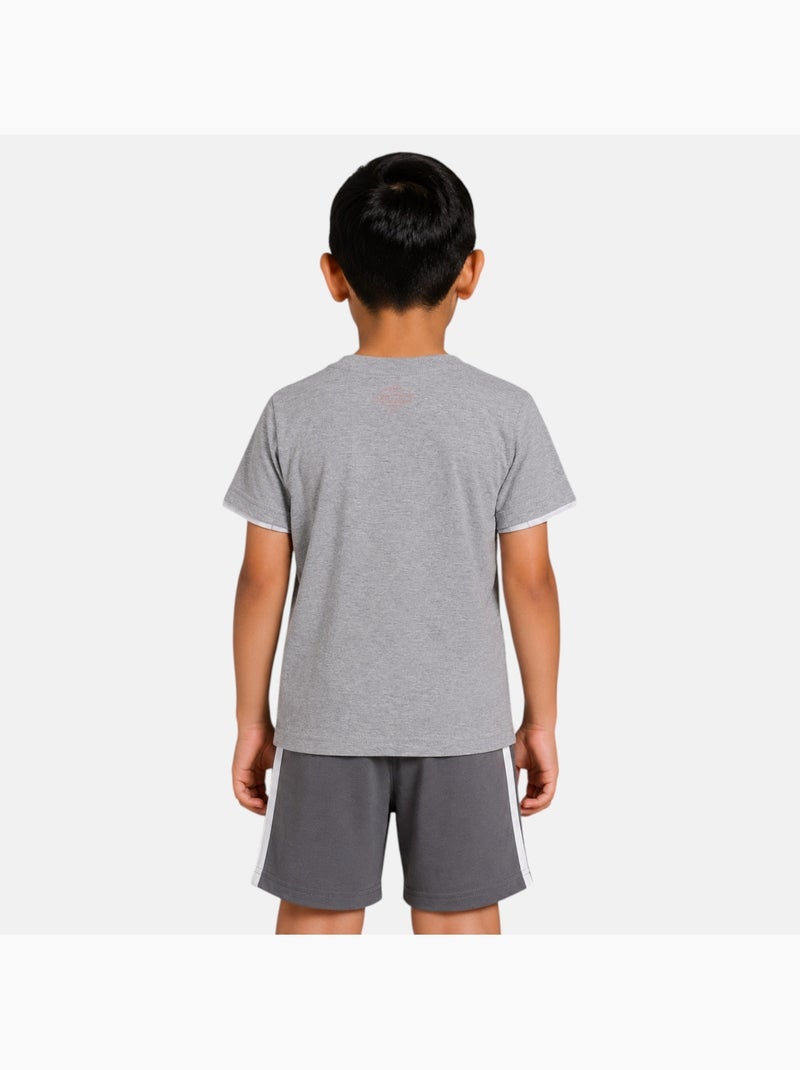 Lee Cooper - Ensemble t-shirt motif et short Garçon Gris - Kiabi