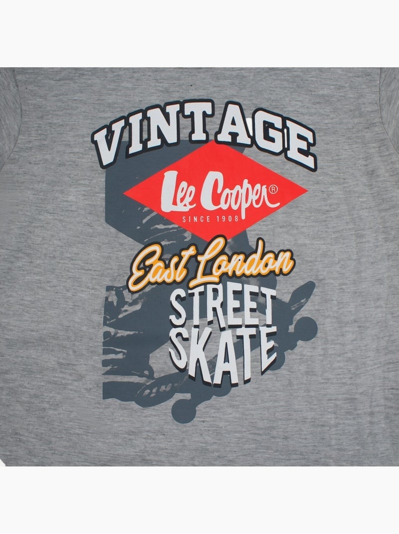 Lee Cooper - Ensemble t-shirt motif et short Garçon Gris - Kiabi