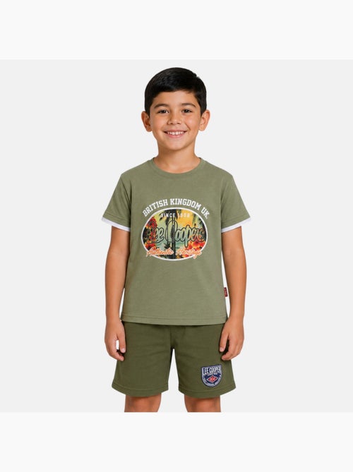 Lee Cooper - Ensemble t-shirt motif et short Garçon - Kiabi Lee Cooper - Ensemble t-shirt motif et short Garçon - Kiabi