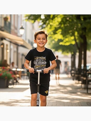 Lee Cooper - Ensemble t-shirt motif et short Garçon