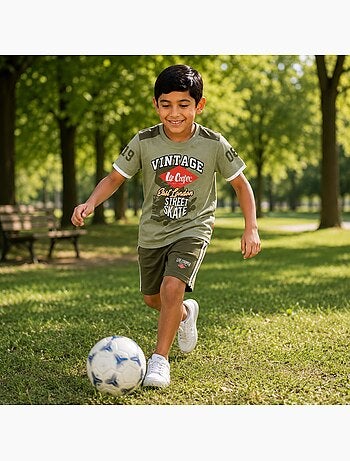 Lee Cooper - Ensemble t-shirt motif et short Garçon