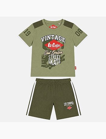 Lee Cooper - Ensemble t-shirt motif et short Garçon