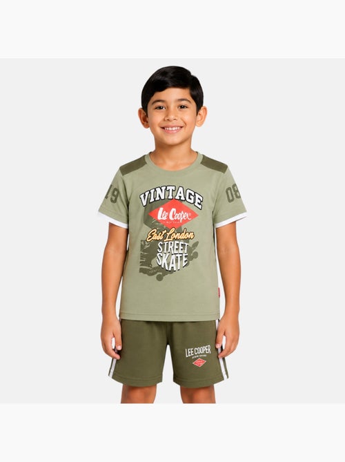 Lee Cooper - Ensemble t-shirt motif et short Garçon - Kiabi Lee Cooper - Ensemble t-shirt motif et short Garçon - Kiabi