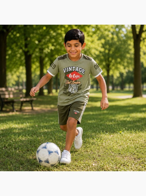 Lee Cooper - Ensemble t-shirt motif et short Garçon - Kiabi Lee Cooper - Ensemble t-shirt motif et short Garçon - Kiabi