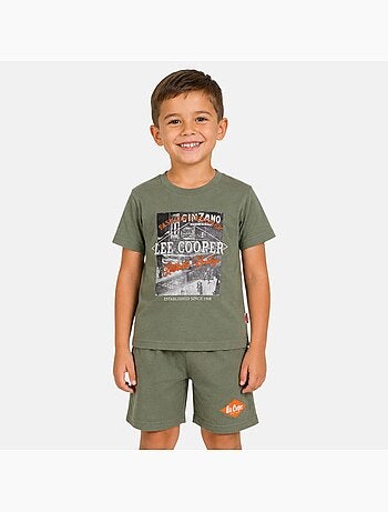 Lee Cooper - Ensemble t-shirt motif et short Garçon