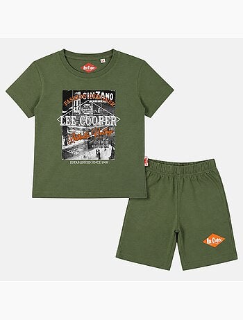 Lee Cooper - Ensemble t-shirt motif et short Garçon