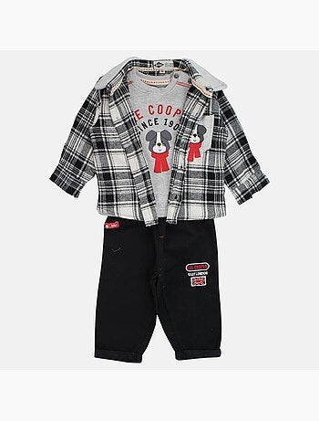 Ensemble Vêtement Bébé Garçon Lee Cooper à Motifs Mickey - Gris - Neuf Avec étiquettes - Pour Toutes Occasions