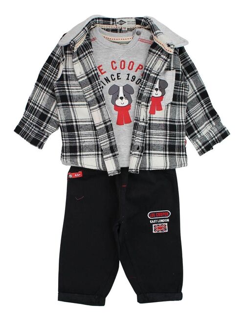 Lee Cooper - Ensemble ​​T-shirt pantalon chemise bébé garçon Imprimé Logo - Kiabi