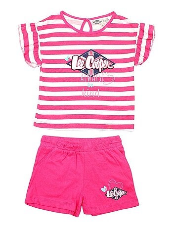 Lee Cooper - Ensemble ​​T-shirt short bébé fille Imprimé Lee Cooper