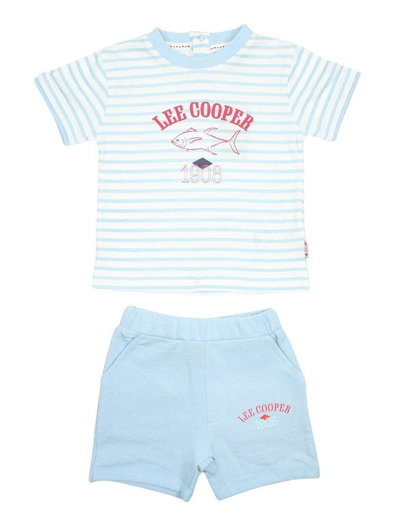 Lee Cooper - Ensemble ​​T-shirt short bébé garçon Imprimé Lee Cooper Bleu clair - Kiabi