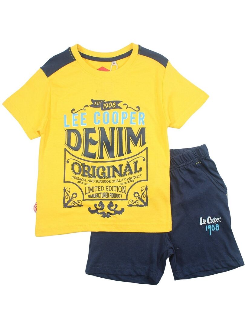Lee Cooper - ENSEMBLE - LC0727 S1-9M - Combishort Lee Cooper - Bébé garçon Bleu - Prêt-à-Porter