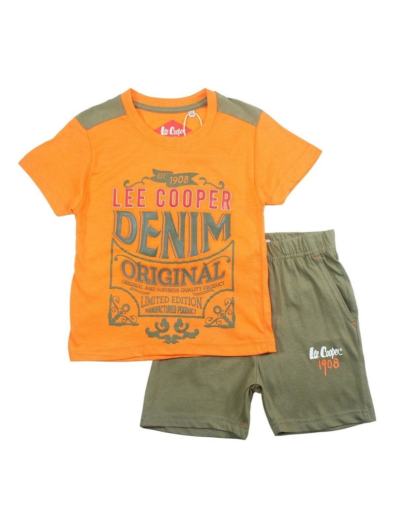 Lee Cooper - Ensemble ​​T-shirt short Imprimé Lee Cooper Orange - Kiabi