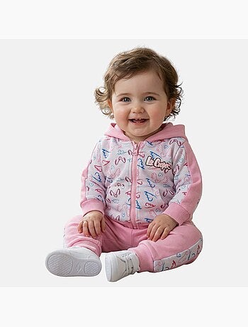 Lee Cooper - Ensemble Veste à capuche et pantalon de Jogging bébé fille