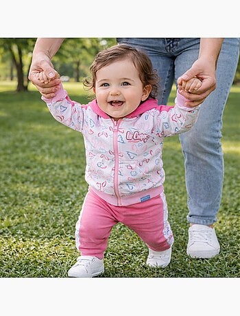 Lee Cooper - Ensemble Veste à capuche et pantalon de Jogging bébé fille