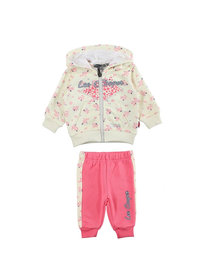 Lee Cooper - Ensemble veste à capuche et pantalon de Jogging bébé fille Jaune - Kiabi