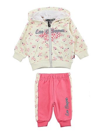 Lee Cooper - Ensemble veste à capuche et pantalon de Jogging bébé fille Lee Cooper