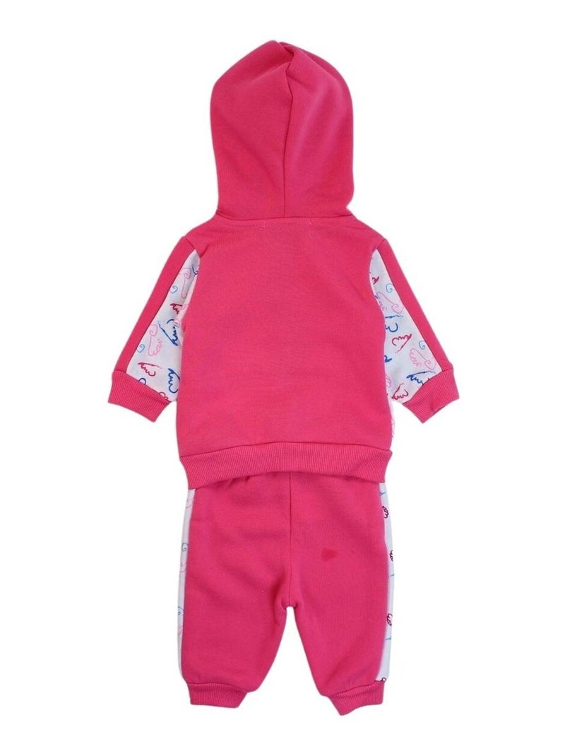 Lee Cooper - Ensemble Veste à capuche et pantalon de Jogging bébé fille Lee Cooper Rose fushia - Kiabi