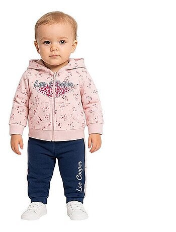 Lee Cooper - Ensemble veste à capuche et pantalon de Jogging bébé fille Lee Cooper