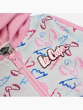 Lee Cooper - Ensemble Veste à capuche et pantalon de Jogging bébé fille