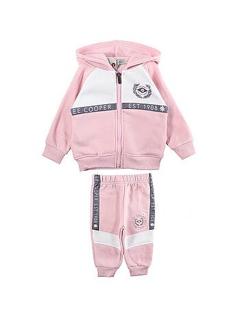 Lee Cooper - Ensemble Veste à capuche et pantalon de Jogging bébé fille