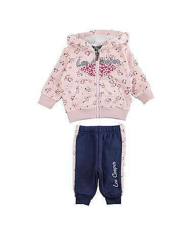 Lee Cooper - Ensemble veste à capuche et pantalon de Jogging bébé fille