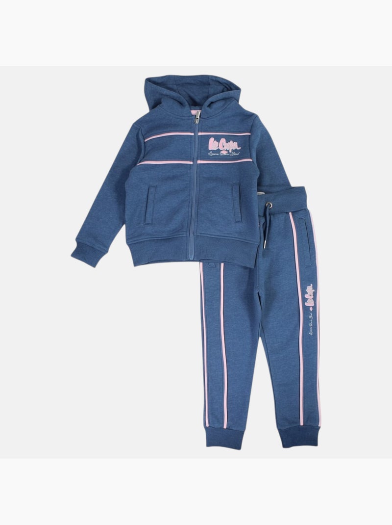 Lee Cooper - Ensemble Veste à capuche et pantalon de jogging  fille Bleu - Kiabi