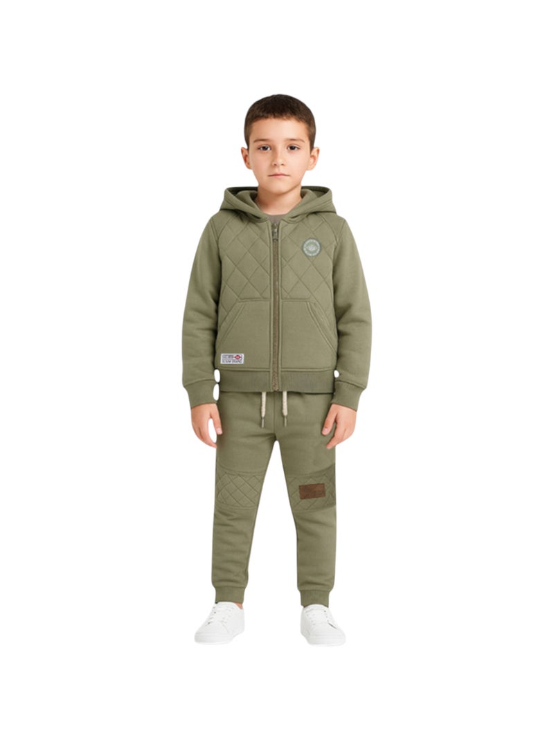 IMPRIMÉ - Sweat à capuche - vert