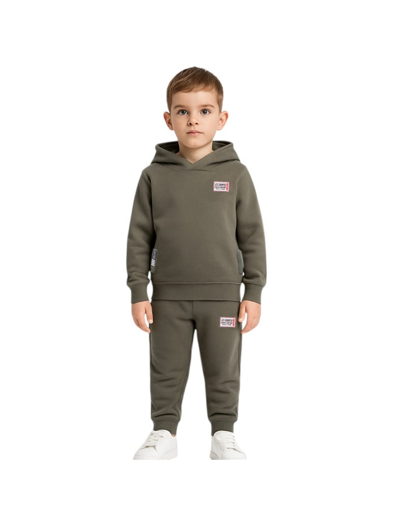Sweat à Capuche Garçon Lee Cooper – Bleu, Taille M – Polyester Et Coton – état Très Bon