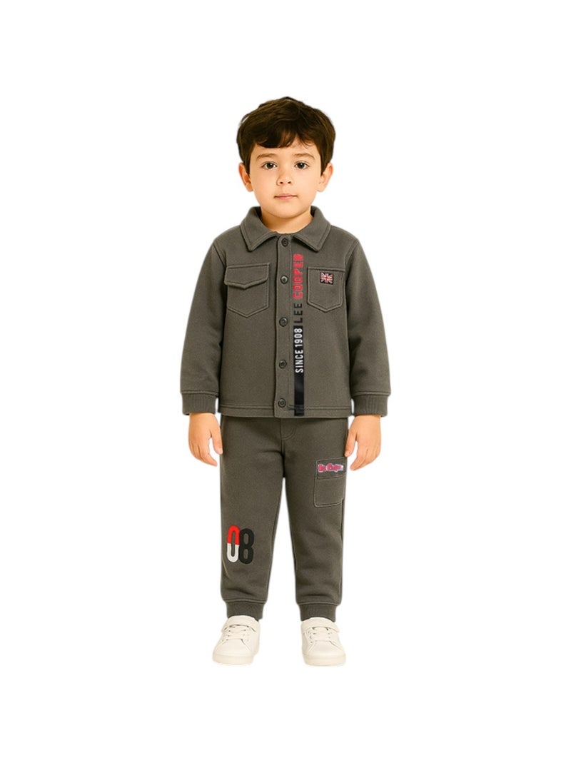 Lee Cooper Ensemble Jogging Garçon – Survêtement Enfant Confortable Et Tendance