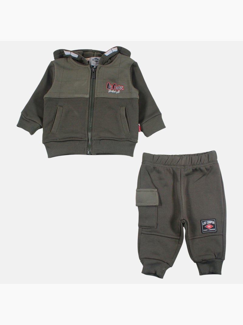Lee cooper - ensemble veste à capuche et pantalon garçon Kaki - Kiabi